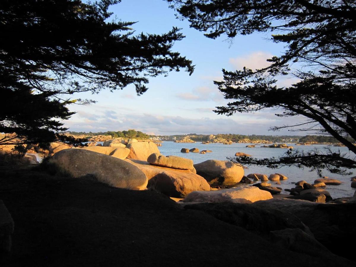 Trestraou, Cote De Granit Rose, Studio Vue Mer, Rez-De-Chaussee Perros-Guirec Esterno foto